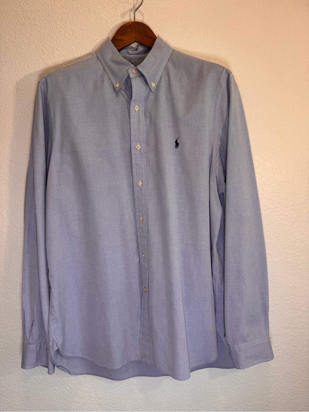 Ralph Lauren Light Blue Button-Down Oxford Dress Shirt 16 1/2